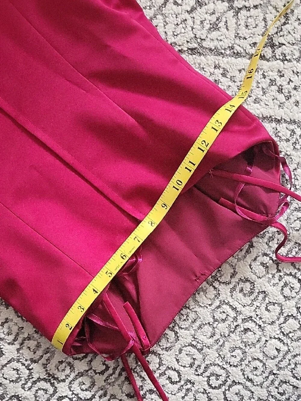 Burgundy Evening Gown with Side Slit - Picture 6 of 8
